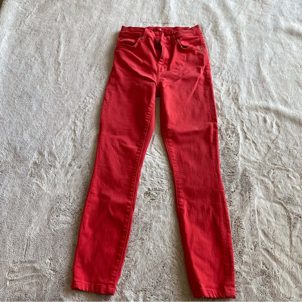 Red 7 for all mankind jeans!